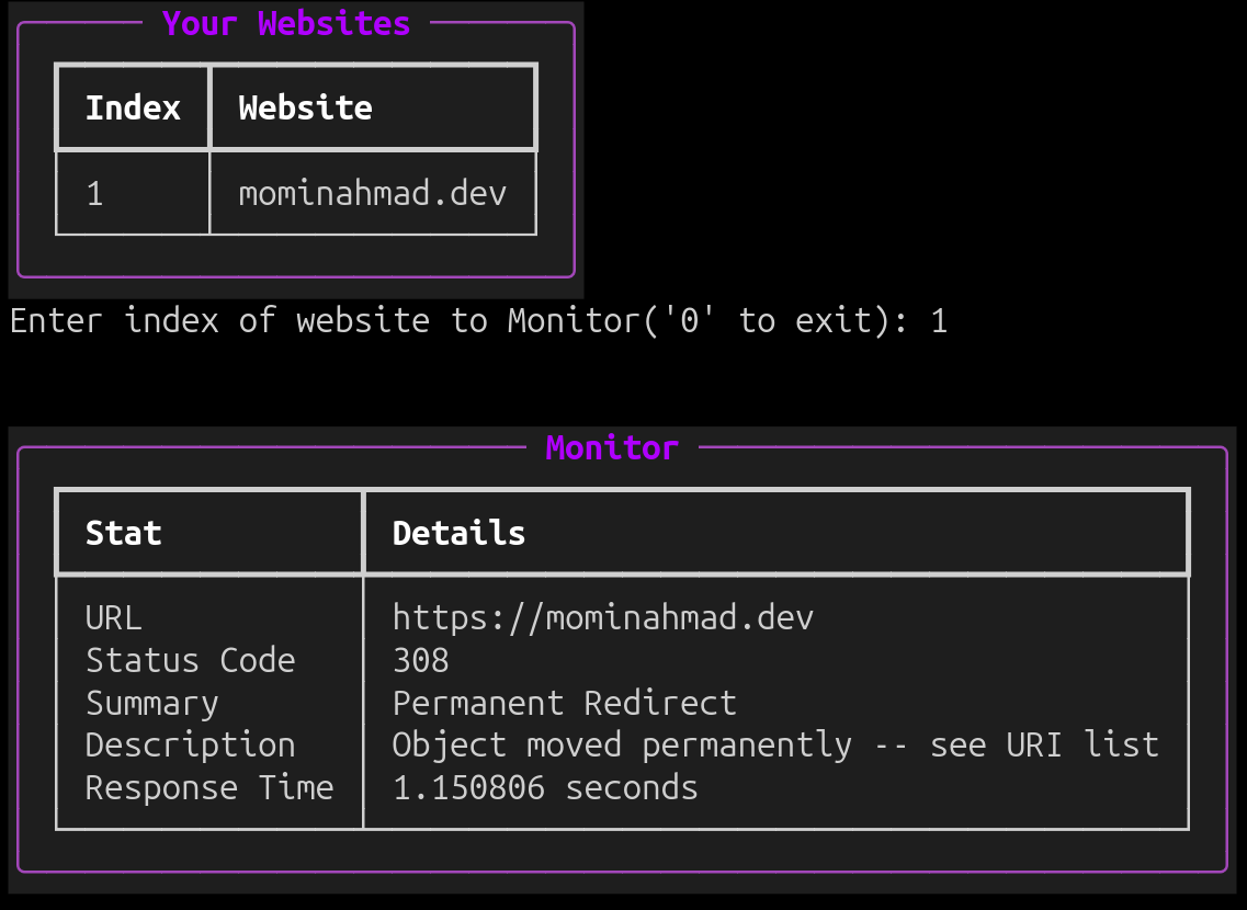 DeployWatch monitoring Screenshot 2